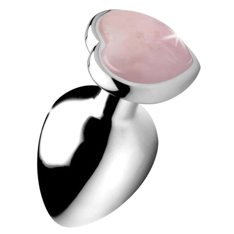 Gemstones Rose Quartz Heart Anal Plug