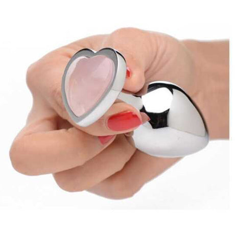 Gemstones Rose Quartz Heart Anal Plug