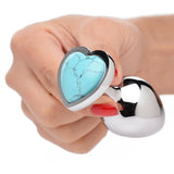 Gemstones Turquoise Heart Anal Plug