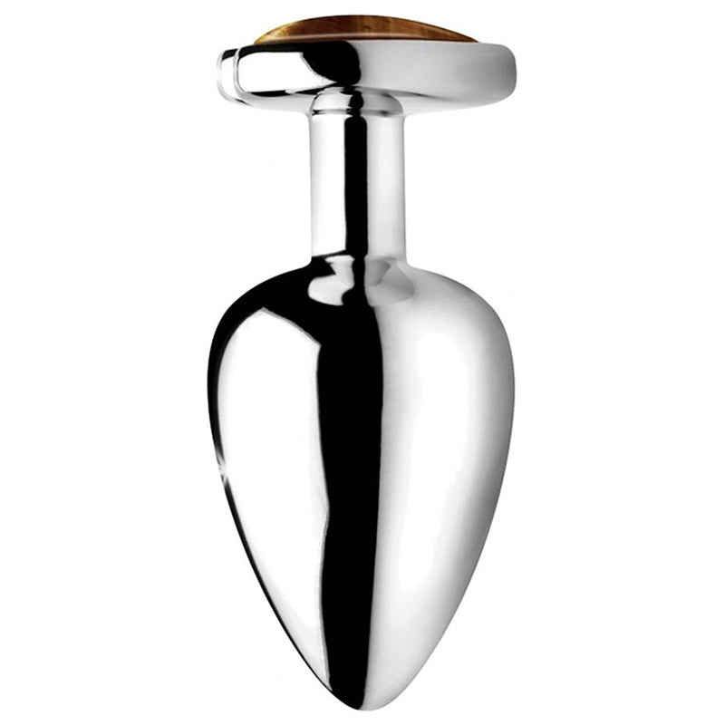 Gemstones Tiger Eye Heart Anal Plug