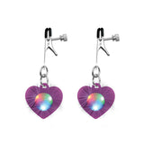 Silicone Light Up Heart Nipple Clamps