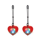 Silicone Light Up Heart Tweezer Nipple Clamps