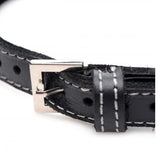 Fierce Vixen Leather Collar With Rhinestones