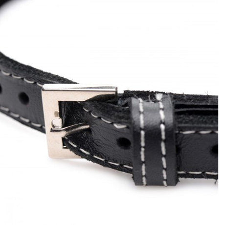 Fierce Vixen Leather Collar With Rhinestones