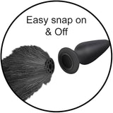 TZ Snap-On Interchangeable Bunny Tail Black