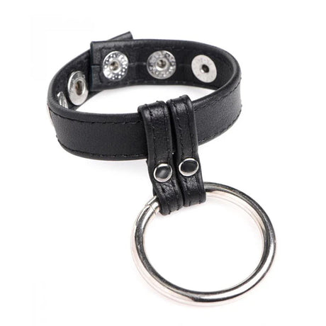Cock Gear Leather and Steel Cock & Ball Ring