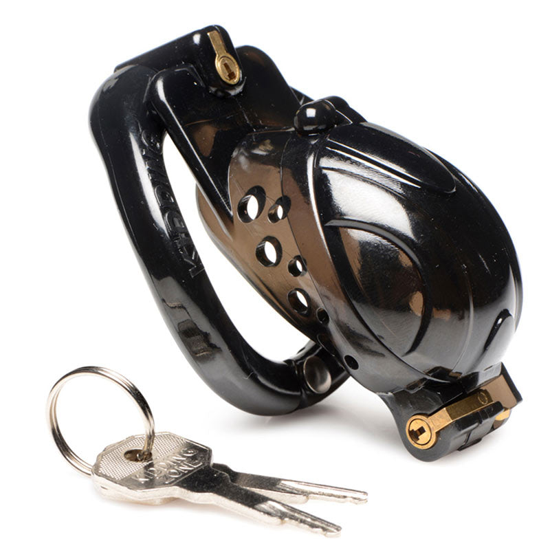 Double Lockdown Locking Customizable Chastity Cage