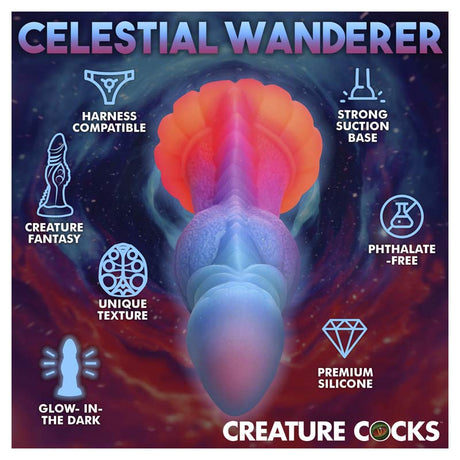Creature Cocks Galactic Cock Glow in the Dark Dildo