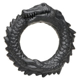Black Caiman Silicone Cock Ring