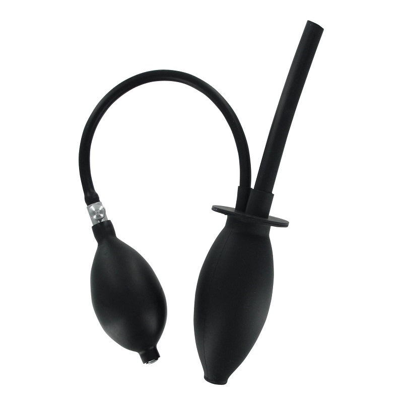 Inflatable - Enema Plug - Silicone - Black