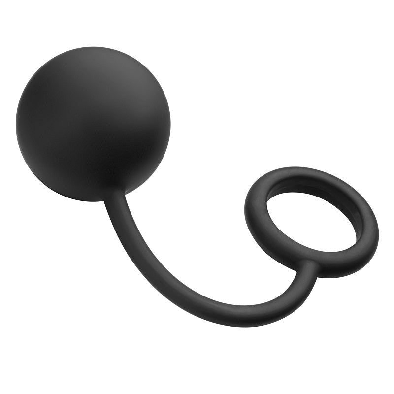 Silicone Cock Ring with Heavy Anal Ball